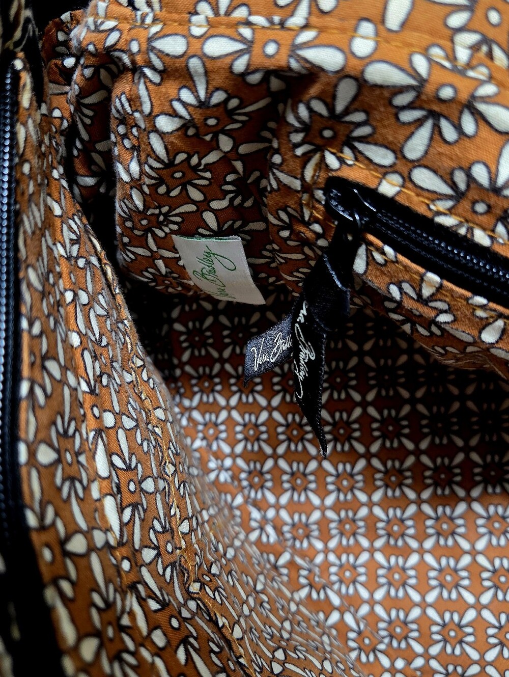 Vintage Vera Bradley Quilted Stephanie Bag Caffe Latte - Picture 3 of 3